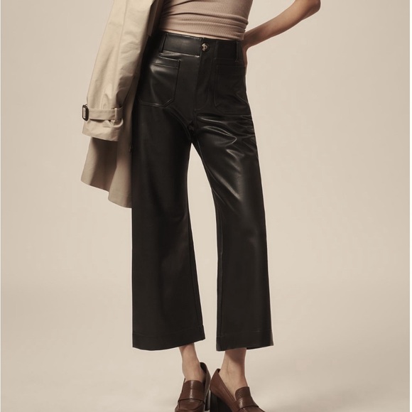 ANTHROPOLOGY Colette Cropped Wide Leg Pants by Maeve - Picture 1 of 4